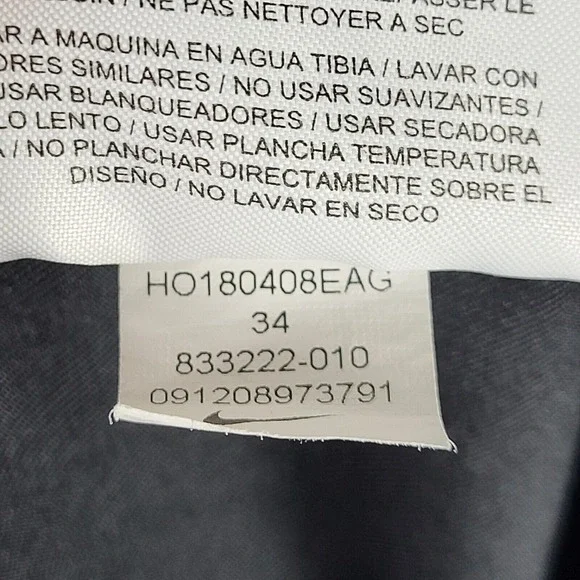 Nike Shorts Men's 34 Black Flat Front Dri-Fit Standard Fit Pockets Golf Casual - Picture 9 of 14